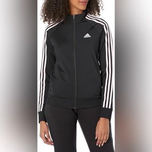 ADIDAS WOMEN SMALL Training Jacket Full Zip Black & White excellent condition!!